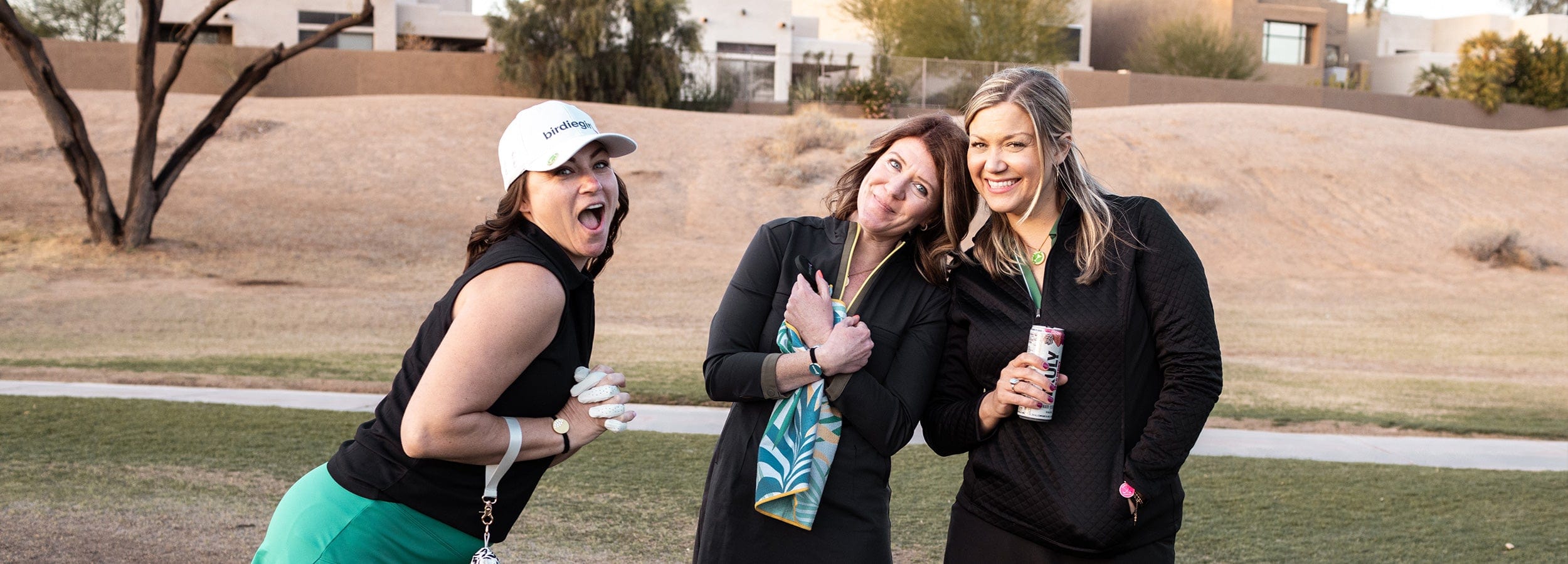 Happy women golfers with Birdie Girl Golf Gift Sets