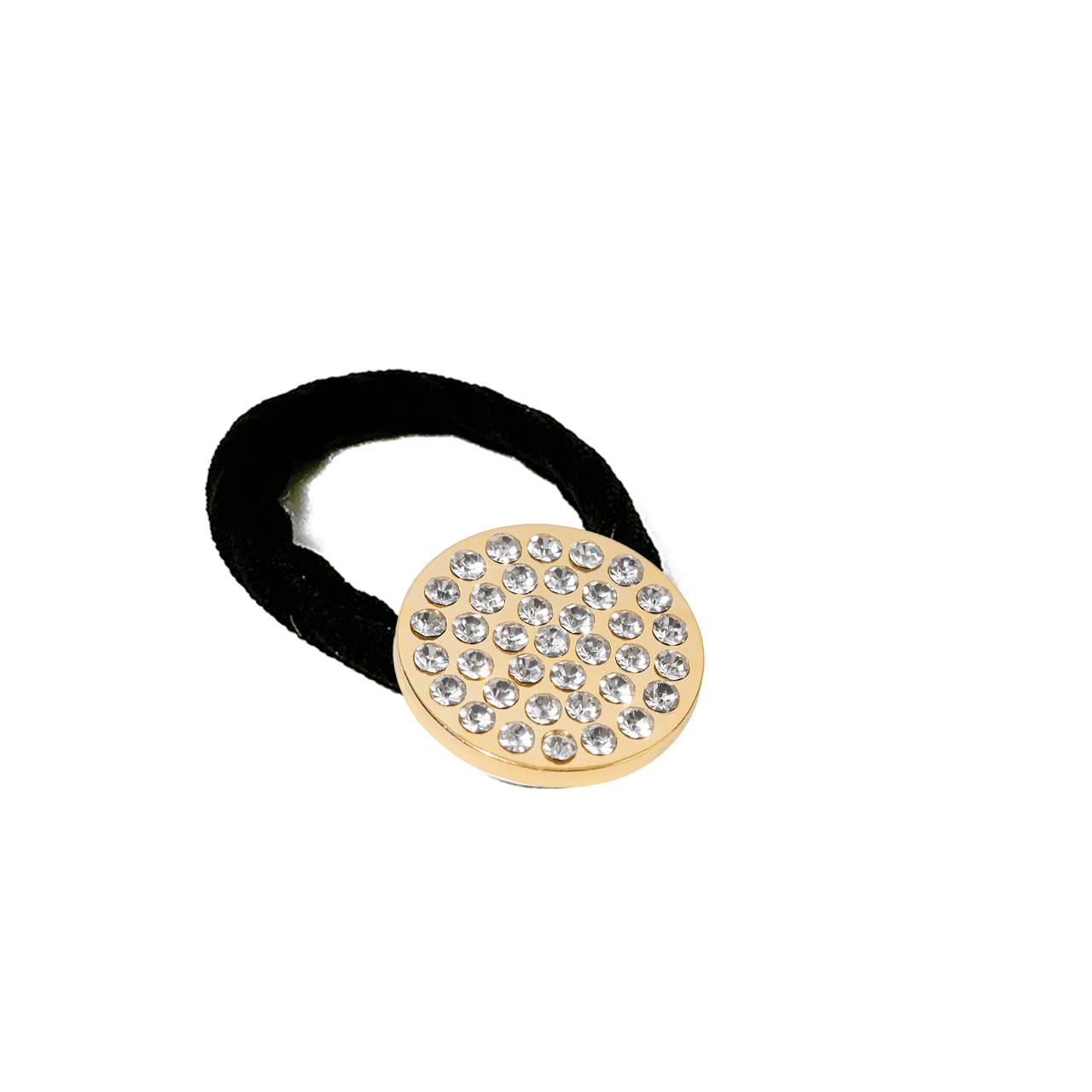 Ball Marker Hair Ties in Crystal Bling Magnetic Hair Tie with Golf Ball Marker by Birdie Girl Golf