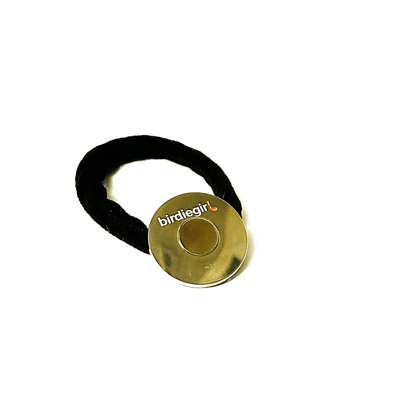 Ball Marker Hair Ties in Gold Golf Ball Marker Magnetic Hair Tie by Birdie Girl Golf