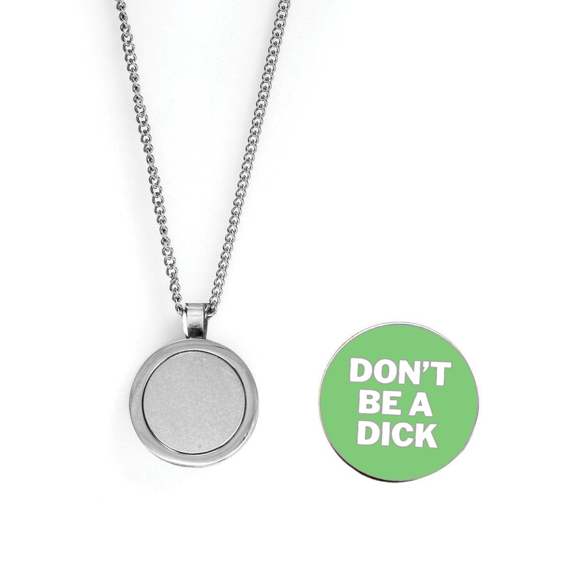 Ball Marker Necklaces in Silver, White and Green Don't be a D Golf Ball Marker Necklace with Magnet by Birdie Girl Golf
