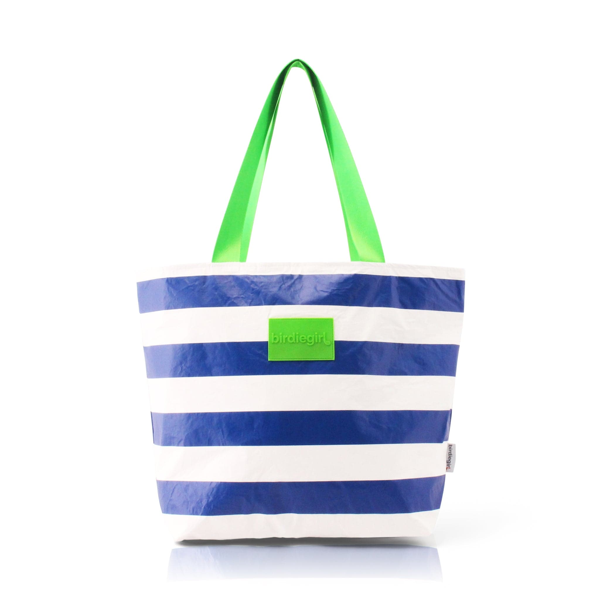 Golf Bags in Set of 2: Navy Stripe Women's Golf Tote Bag and Accessories Bag by Birdie Girl Golf