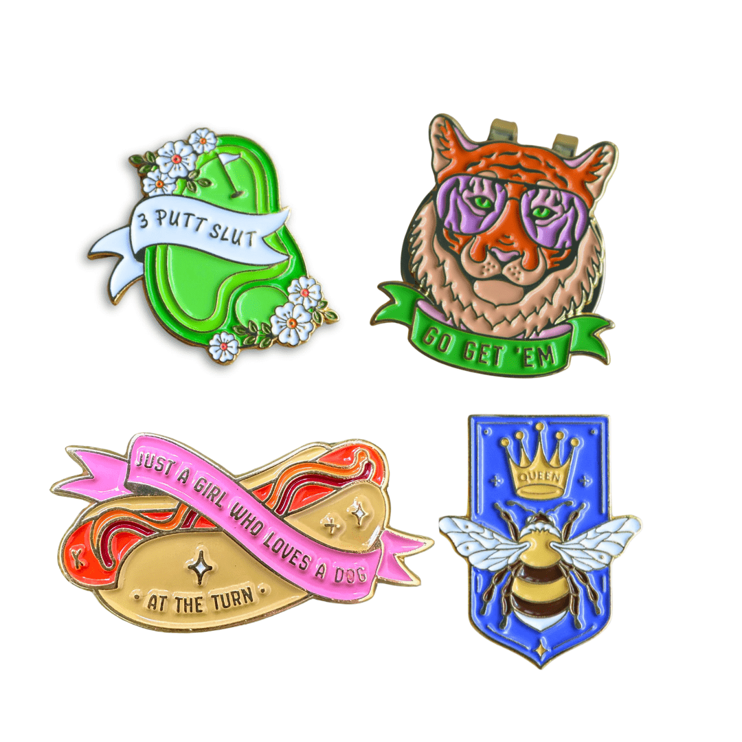 Golf Ball Markers in Par-fect Picks Women's Golf Ball Marker Collection (set of 4) by Birdie Girl Golf