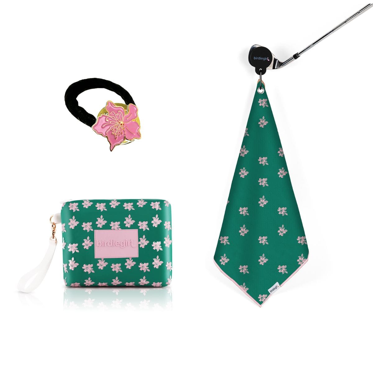 Magnetic Towels in Augusta Azalea Women's Golf Gift Bundle by Birdie Girl Golf