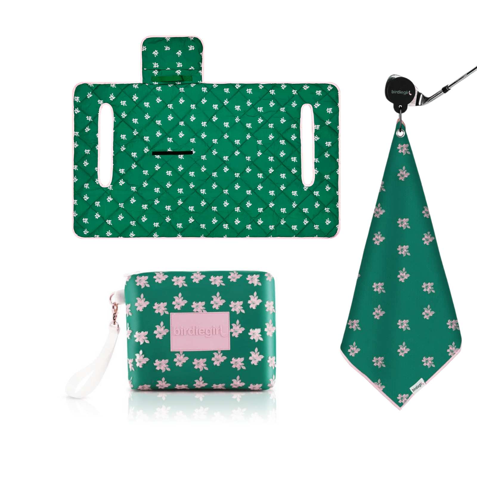 Magnetic Towels in Augusta Azalea Women's Golf Gift Set by Birdie Girl Golf