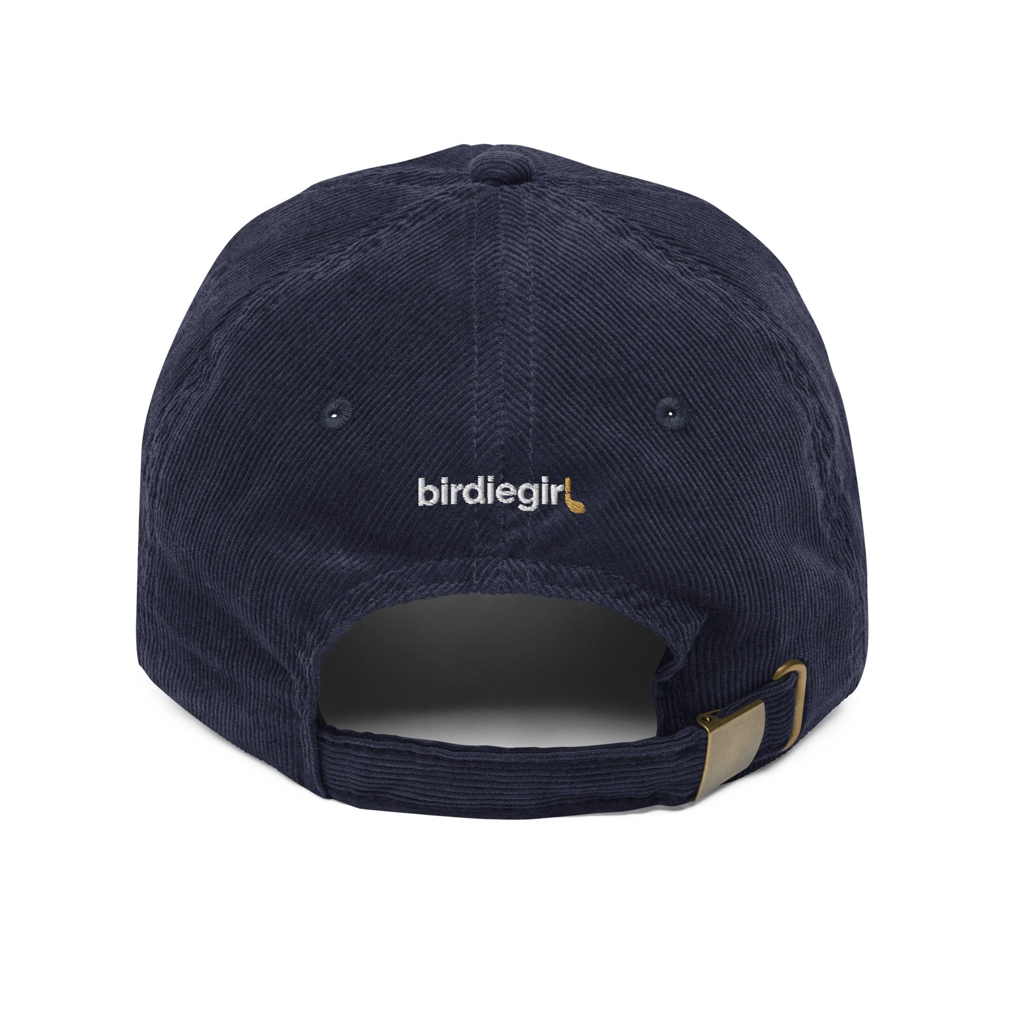 in Vintage corduroy cap by Birdie Girl Golf
