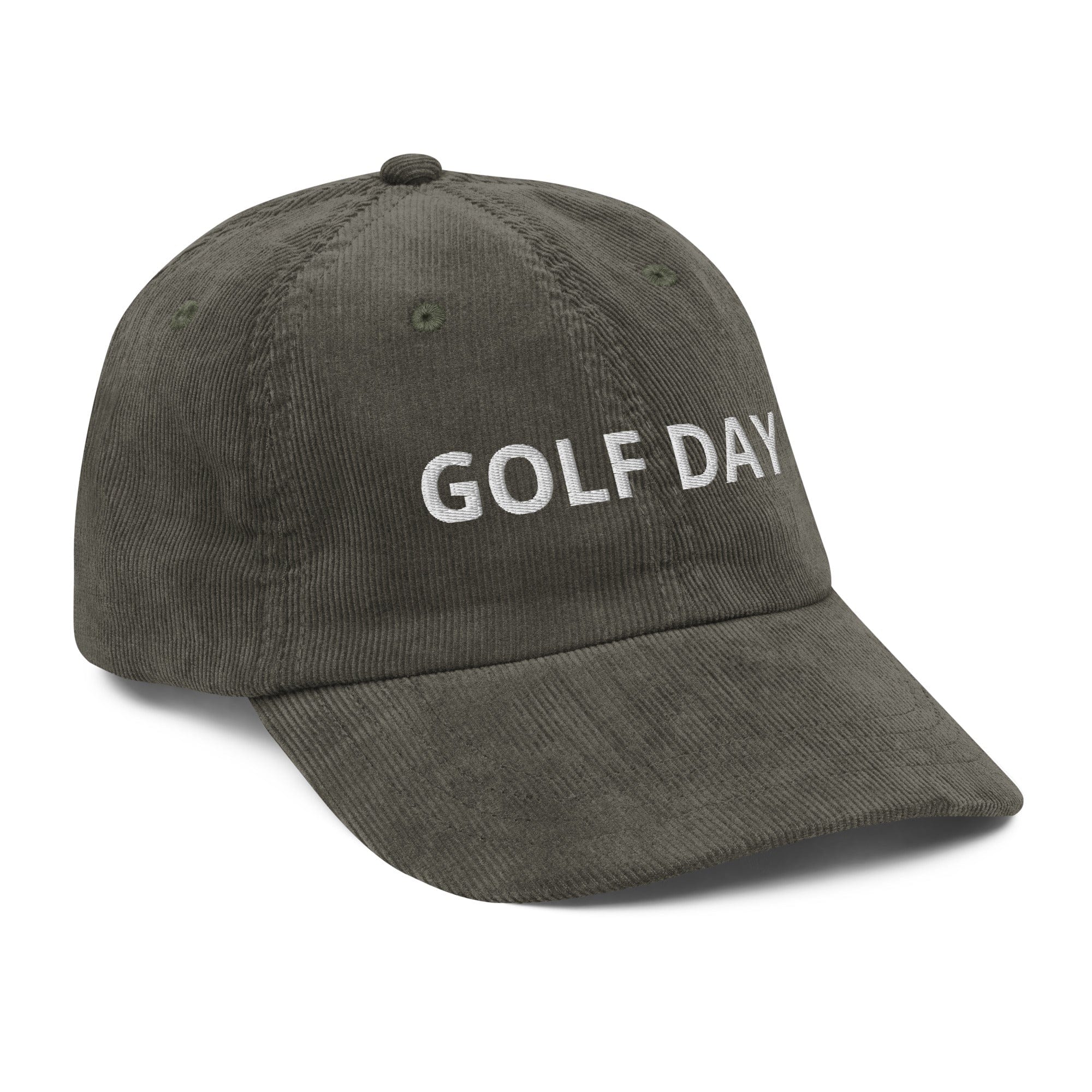 in Vintage corduroy cap by Birdie Girl Golf
