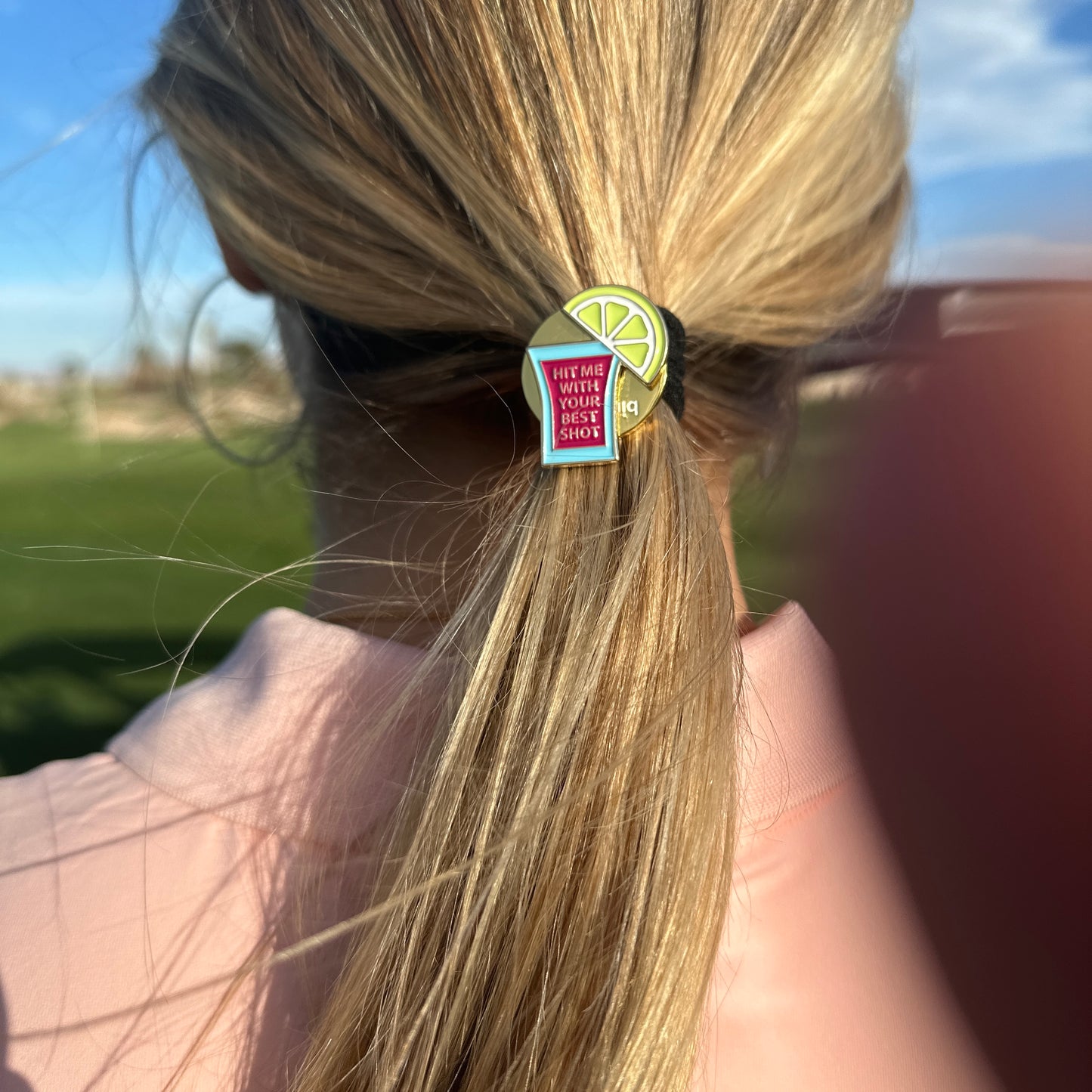 Magnetic Hair Tie with Golf Ball Marker