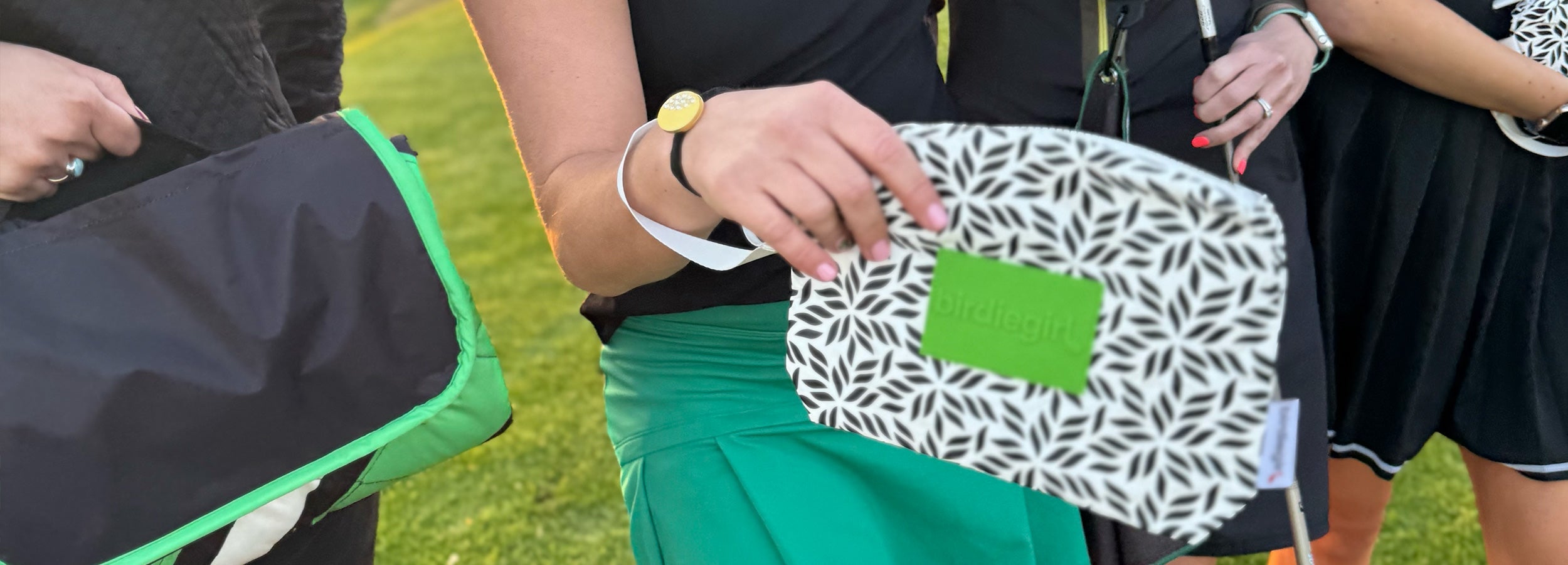Woman golfer with Birdie Girl Golf Bag