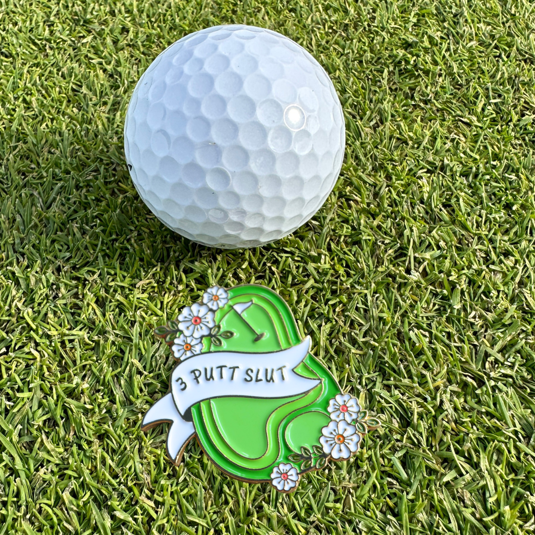 3 Putt Slut Women's Golf Ball Marker with Hat Clip