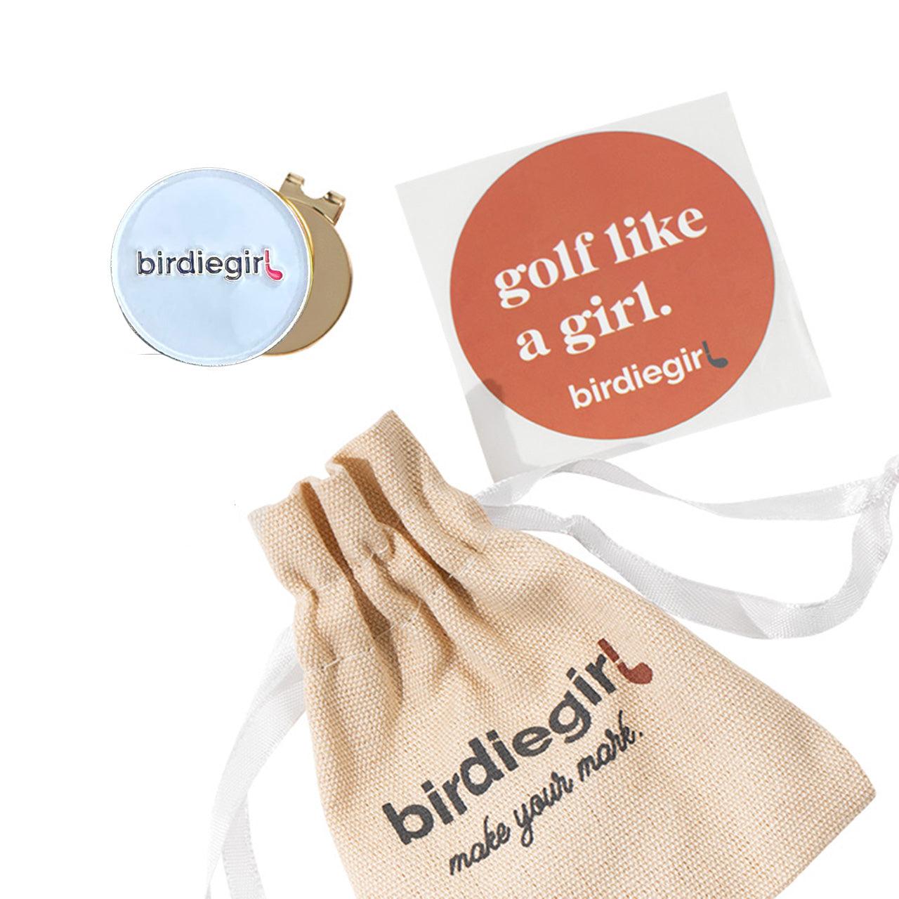 Birdie Girl Ball Marker with Magnet Hat Clip - Birdie Girl Golf