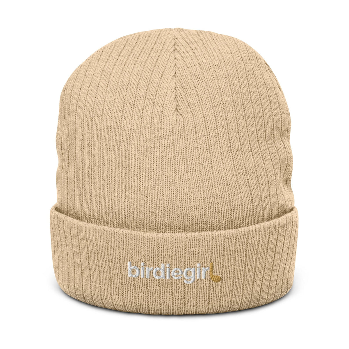 Birdie Girl Ribbed Knit Golf Beanie display picture 2