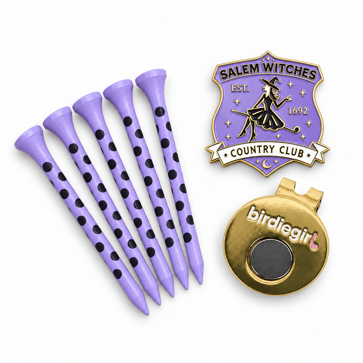 Salem Witches Ball Marker with Hat Clip by Birdie Girl Golf