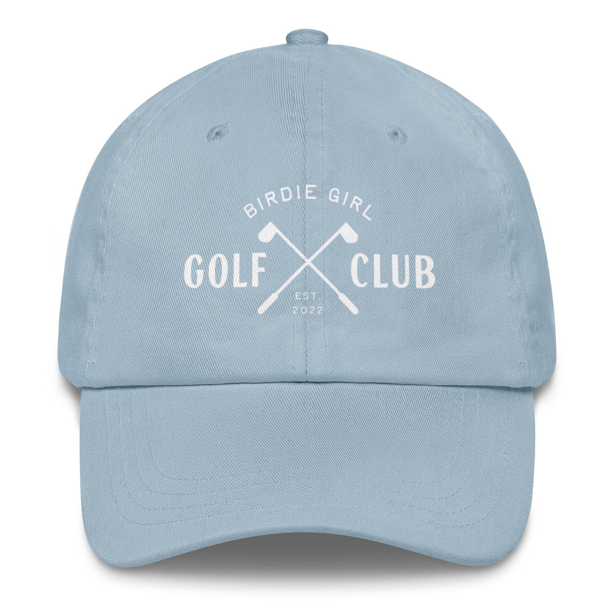 in Light Blue Birdie Girl Golf Club Dad Hat – Women’s Golf Hat by Birdie Girl Golf