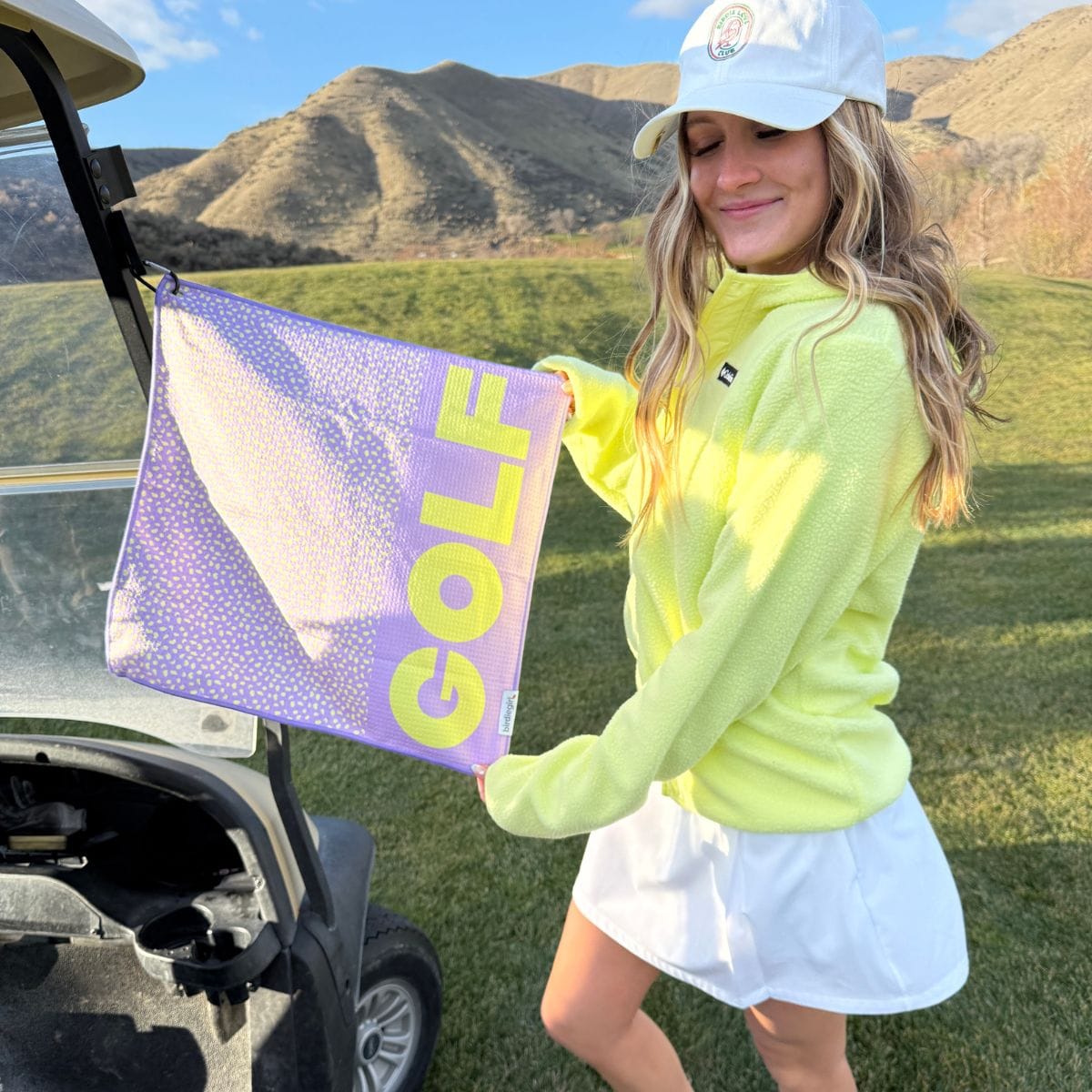 Lilac Leopard Magnetic Golf Towel