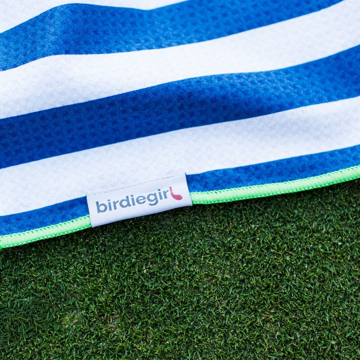 Magnetic Towels in Navy Stripe Magnetic Golf Towel by Birdie Girl Golf