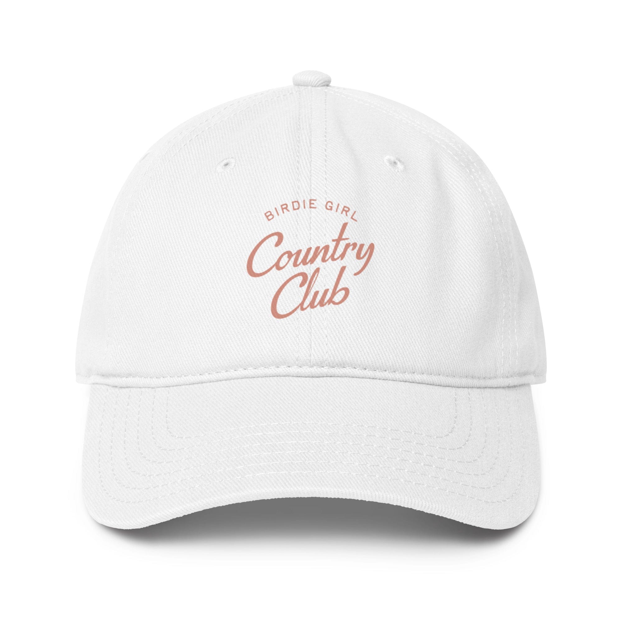 in White Birdie Girl Country Club Low-profile Baseball Cap by Birdie Girl Golf
