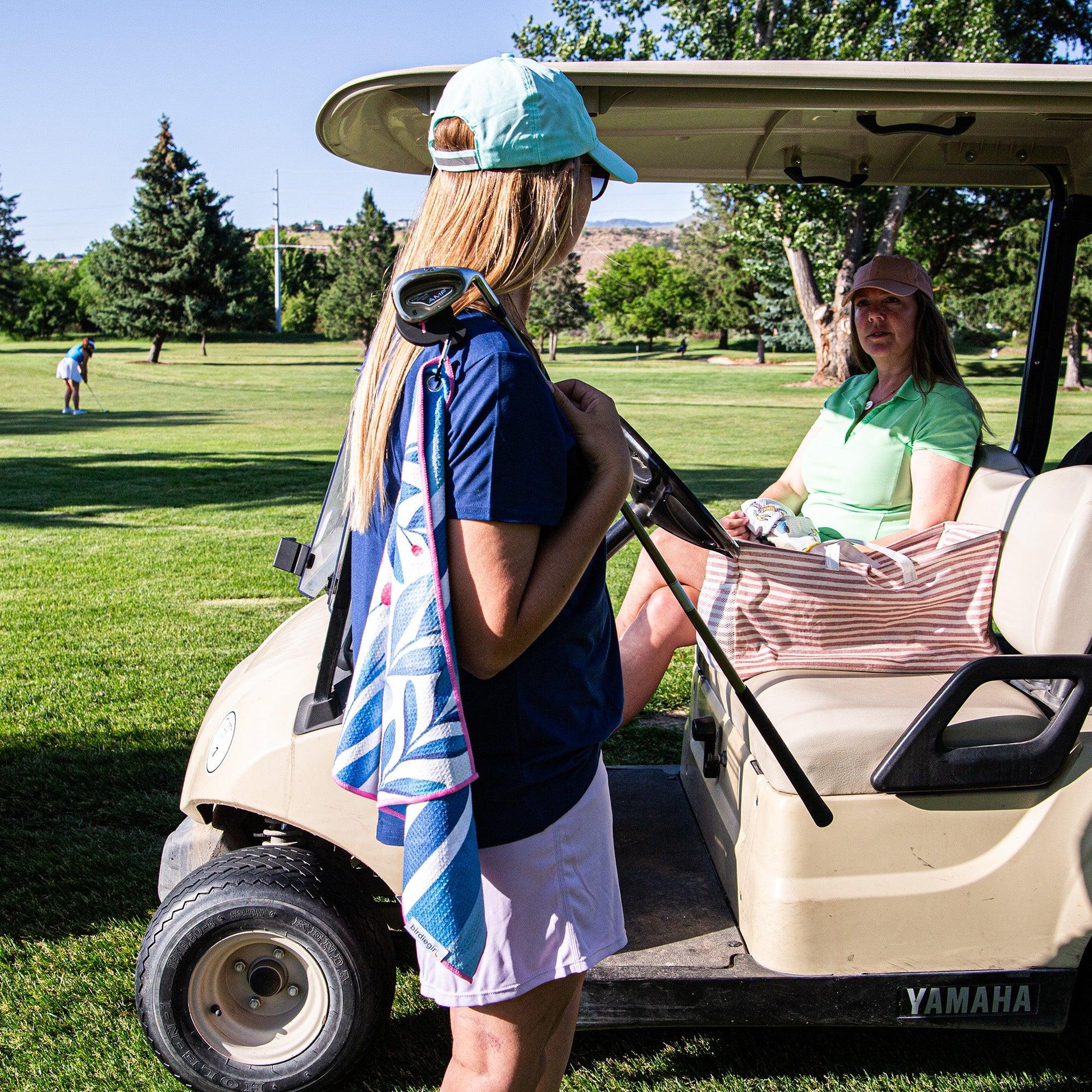 Blue Skies, Golf Highs Magnetic Golf Towel - Birdie Girl Golf