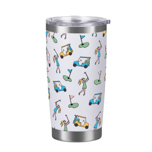 Golf Girl Stainless Steel Travel Tumbler