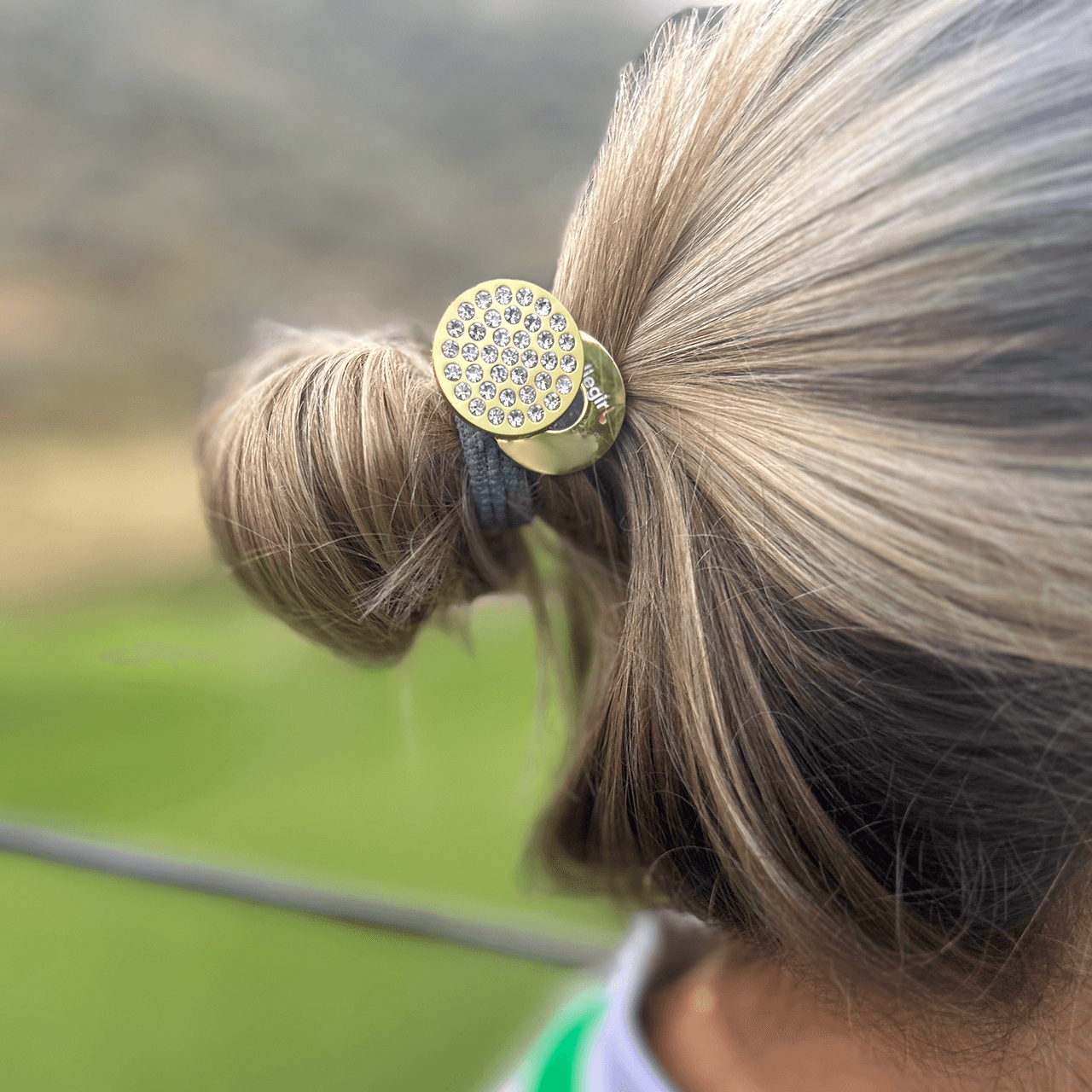 Golf Ball Marker Magnetic Hair Tie - Birdie Girl Golf