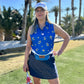 Navy Blue Golf Belt Bag with Tee Holder