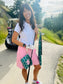 Set of 2: Augusta Azalea Magnetic Golf Towel and Golf Accessory Bag