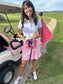 Set of 2: Big Floral Magnetic Golf Towel and Golf Accessory Bag