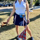 Set of 2: Ryder Plaid Magnetic Golf Towel and Golf Belt Bag