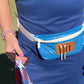 Navy Blue Golf Belt Bag with Tee Holder