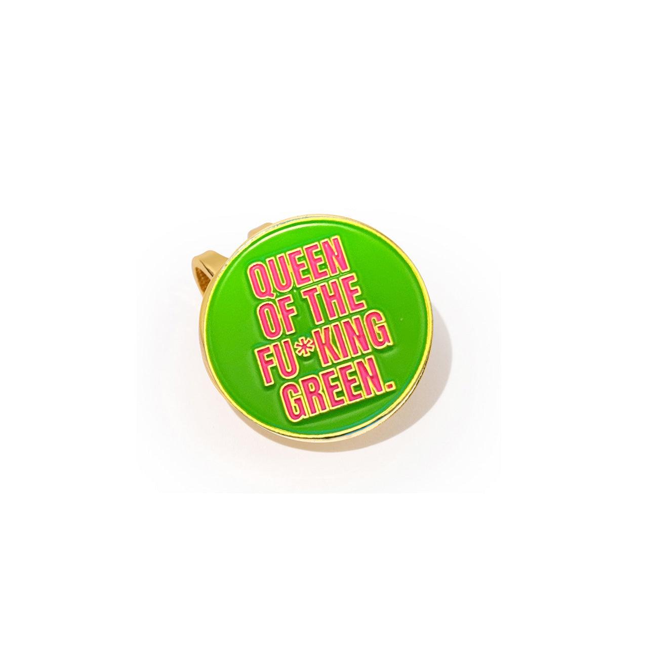 Queen of the Fu*king Green Women's Golf Ball Marker - Birdie Girl Golf