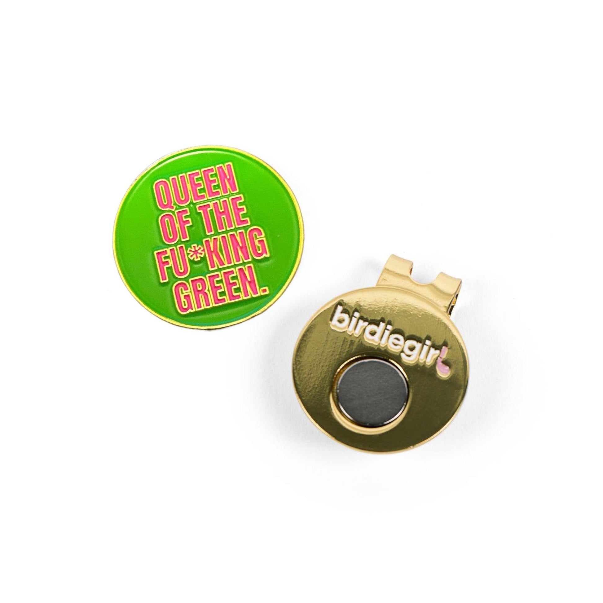 Queen of the Fu*king Green Women's Golf Ball Marker - Birdie Girl Golf