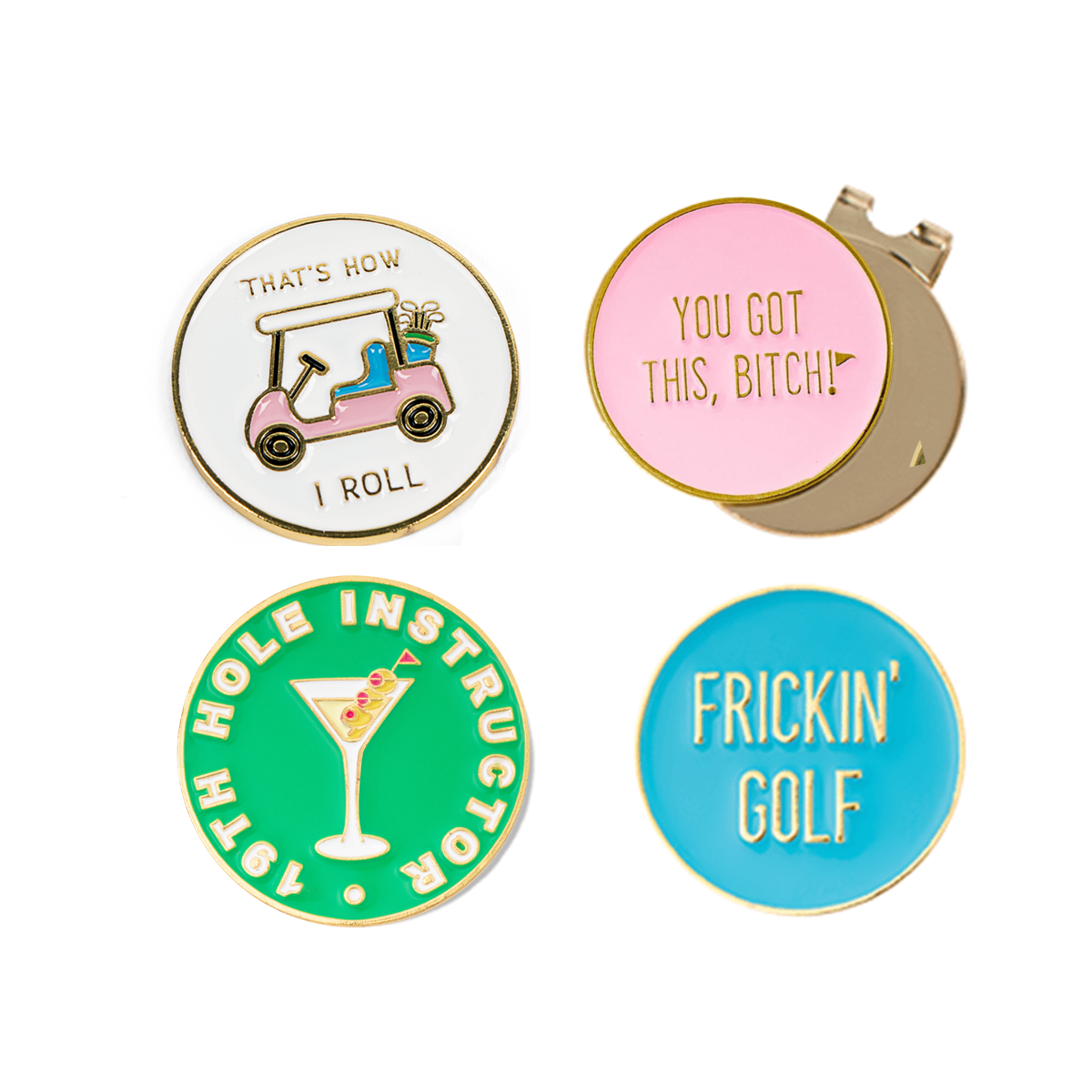 Sassy Women's Golf Ball Marker Collection (set of 4)