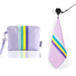 Set of 2: Lilac Dreams Magnetic Golf Towel and Golf Accessory Bag - Birdie Girl Golf