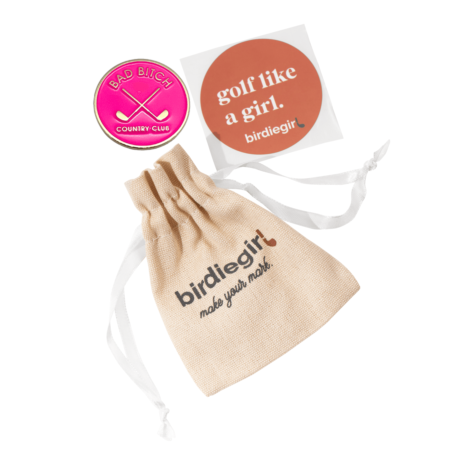 Bad Bitch Country Club Women's Golf Ball Marker - Birdie Girl Golf