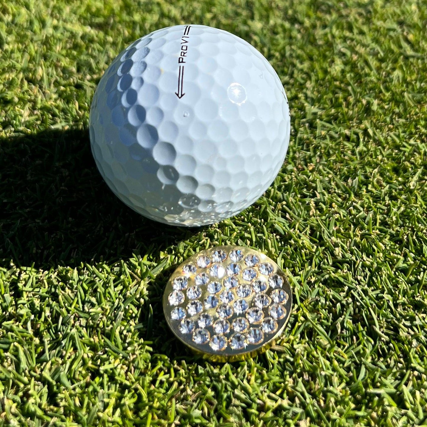 Crystal Bling Women's Golf Ball Marker - Birdie Girl Golf