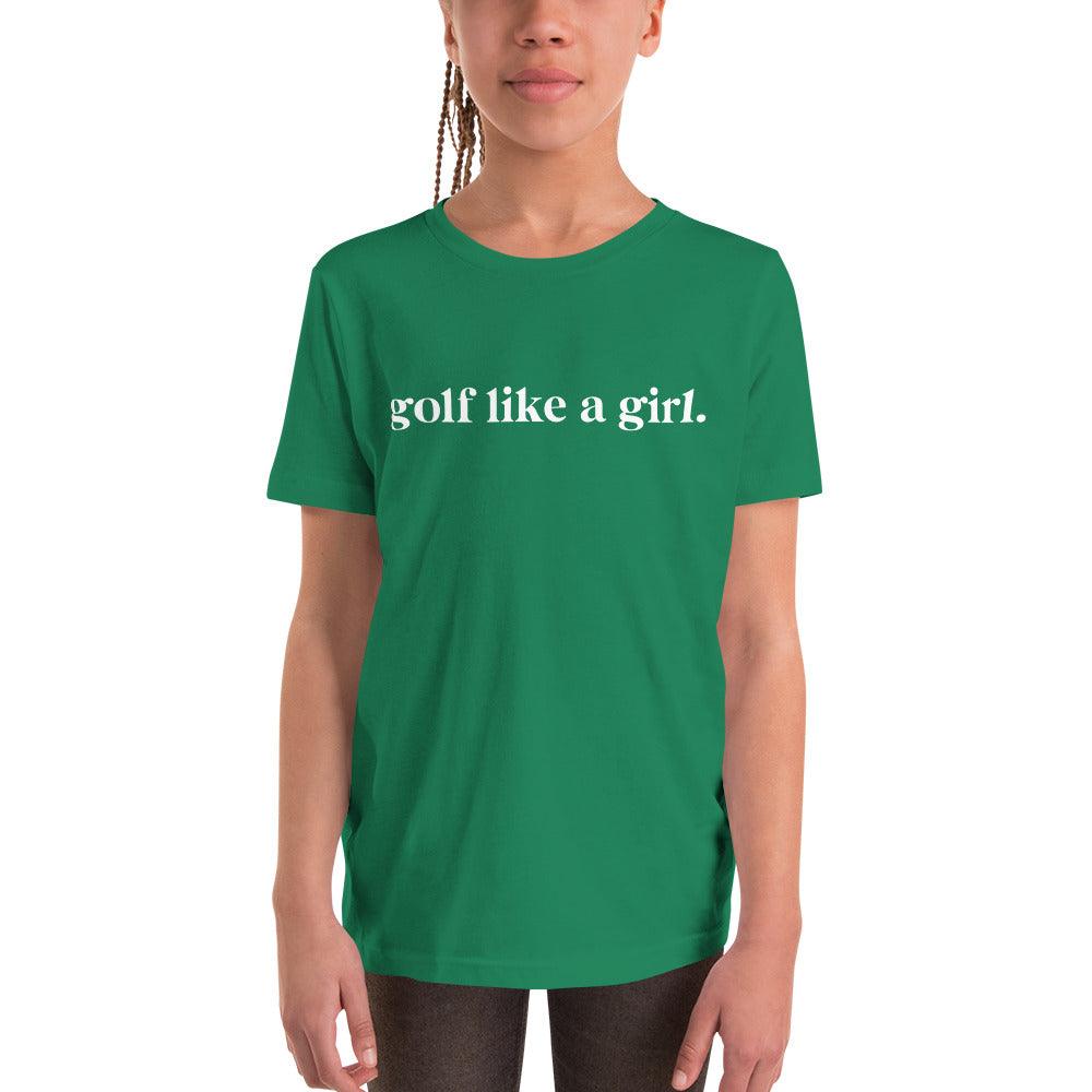 Golf Like a Girl Youth Short Sleeve T-Shirt - Birdie Girl Golf