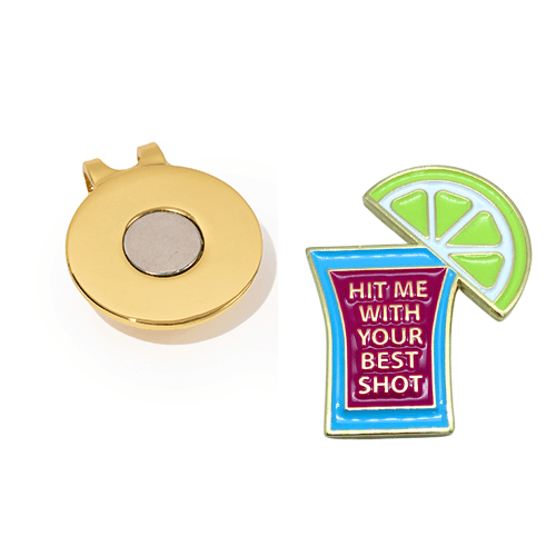 Hit Me With Your Best Shot Women's Golf Ball Marker - Birdie Girl Golf