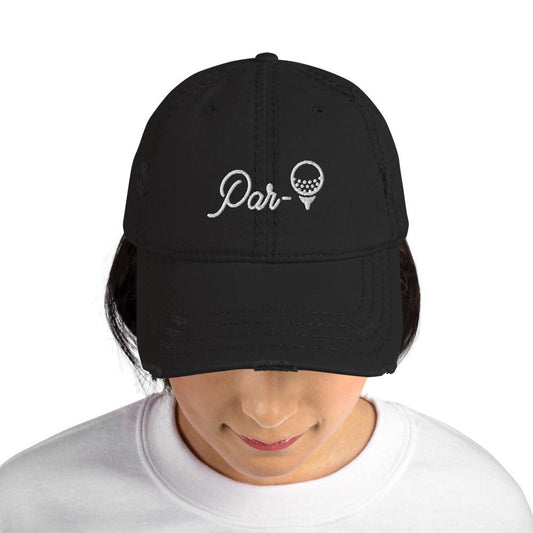 Par-Tee Women's Golf Distressed Hat - Birdie Girl Golf