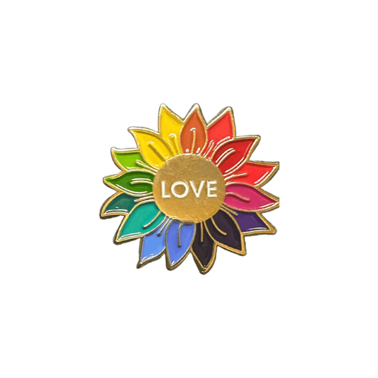 Rainbow Love Sunflower Women's Golf Ball Marker - Birdie Girl Golf