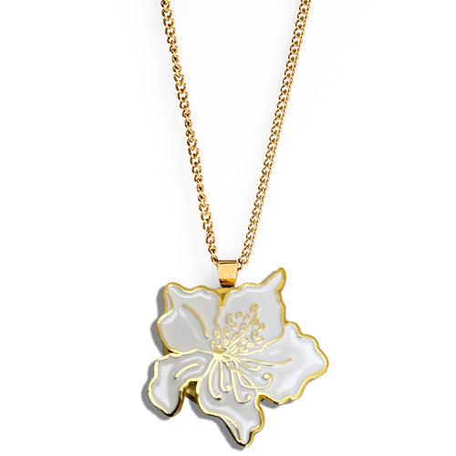 Women's Golf Ball Marker Necklace with Azalea Flower Marker - Birdie Girl Golf