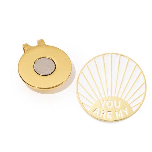 You are My Sunshine Alignment Golf Ball Marker - Birdie Girl Golf