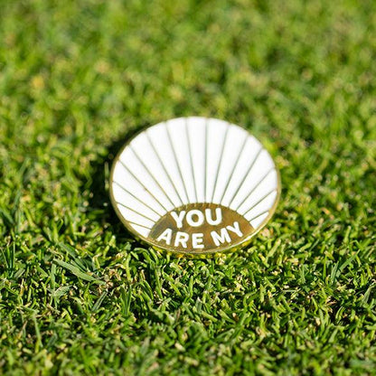 You are My Sunshine Alignment Golf Ball Marker - Birdie Girl Golf